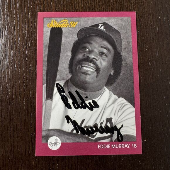 Eddie Murray Autographed Baseball Card NM/M 1991 Studio 91 #185 - Picture 1 of 2
